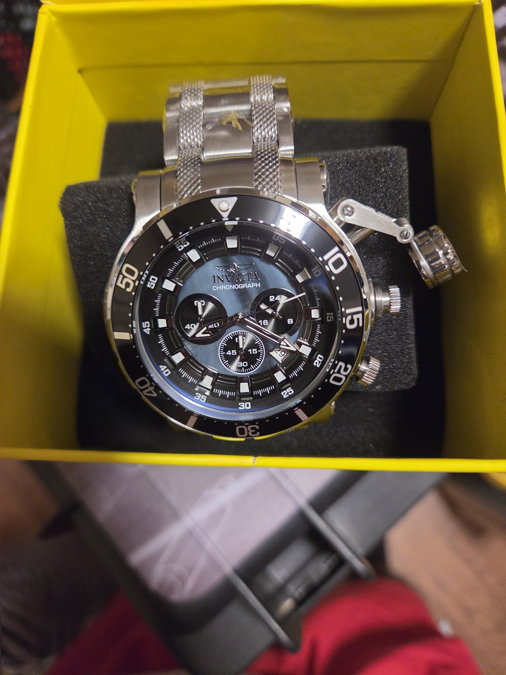 Invicta Coalition Forces Mens Chronigraph Watch - Black/Blue Dial